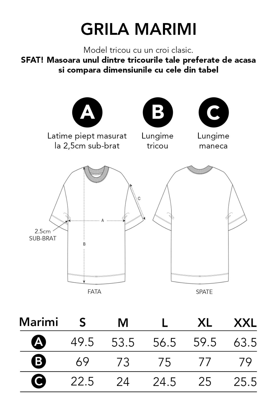 tricou clasic unisex logo alb